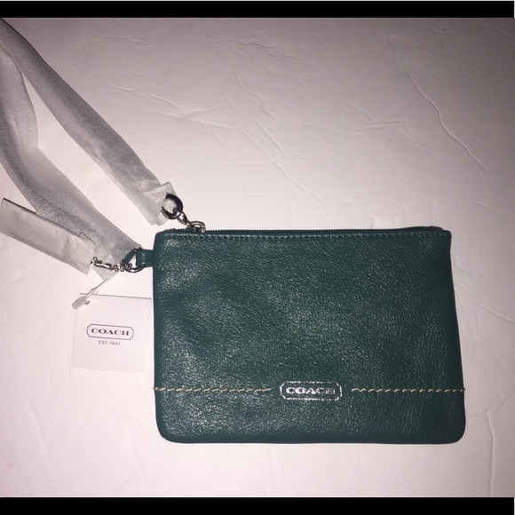 Coach Handbags - NWT Green Coach Wristlet